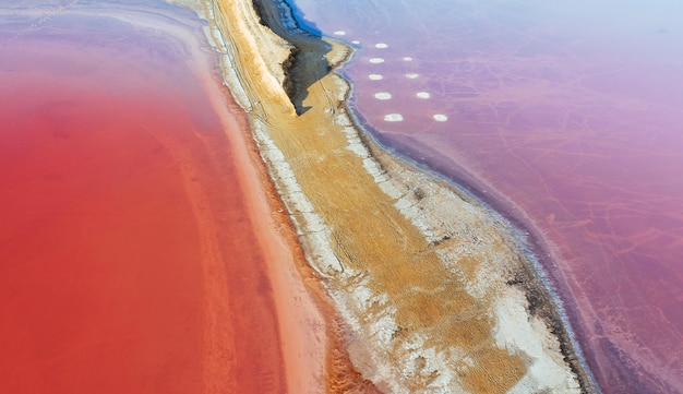 Luchtfoto van het eiland Jarilgach in Oekraïne Majestueuze landschappen