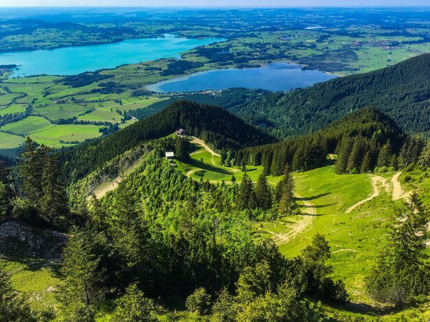 Foto luchtfoto van het landschap