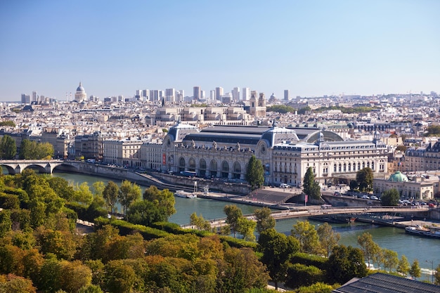 Luchtfoto van het Musee d'Orsay in Parijs