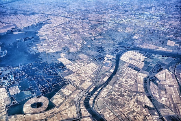 Luchtfoto van het stadsbeeld