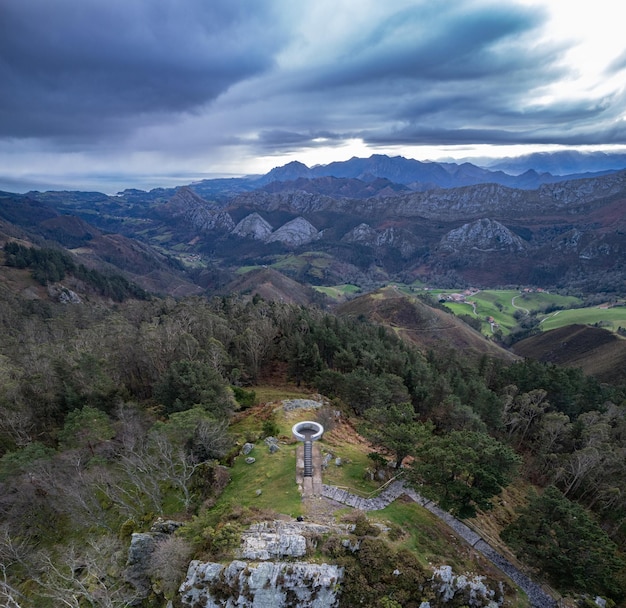 Foto luchtfoto van het uitkijkpunt fito