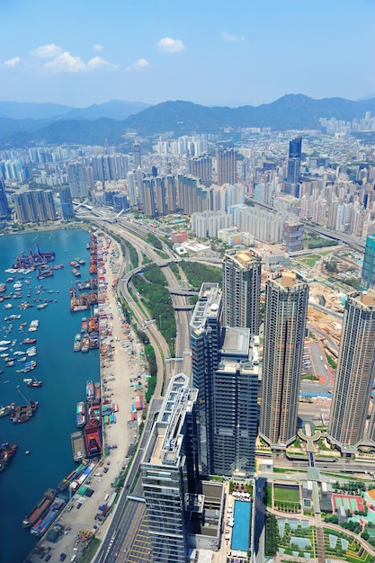 Luchtfoto van Hongkong