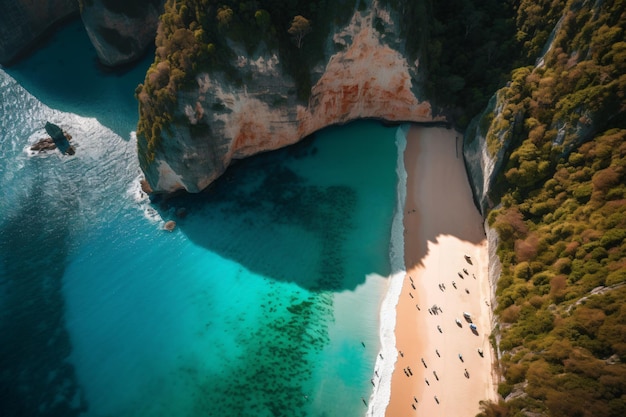 Luchtfoto van Kelingking strandfotografie