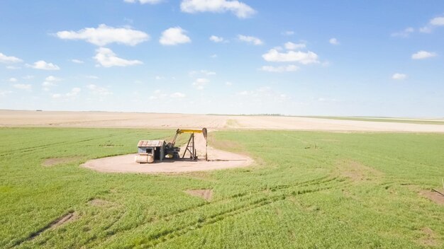 Luchtfoto van landerijen op Eastern Plains in het voorjaar.