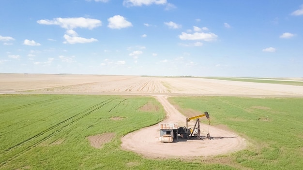 Luchtfoto van landerijen op Eastern Plains in het voorjaar.