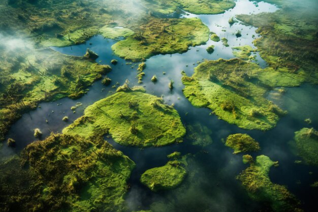 Luchtfoto Van Landschap Ai generatief