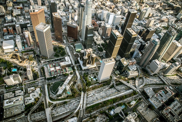 Luchtfoto van Los Angeles vanuit helikopter