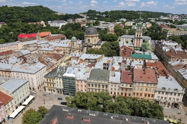 Luchtfoto van Lviv Oekraïne