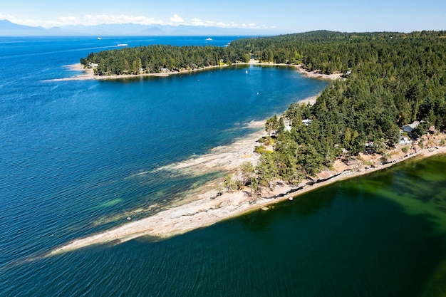 Luchtfoto van Malaspina Galleries Gabriola Island nabij Nanaimo Vancouver BC Canada