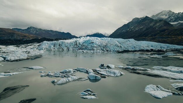 Luchtfoto van Matanuska Glacier State recreatiegebied in Alaska. Hoge kwaliteit foto