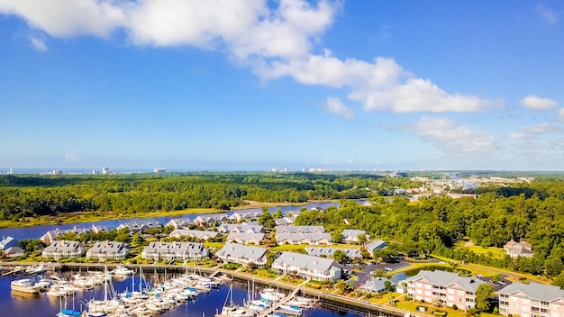 Luchtfoto van Myrtle Beach, South Carolina.