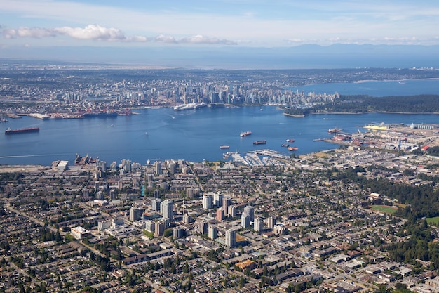 Luchtfoto van North Vancouver BC