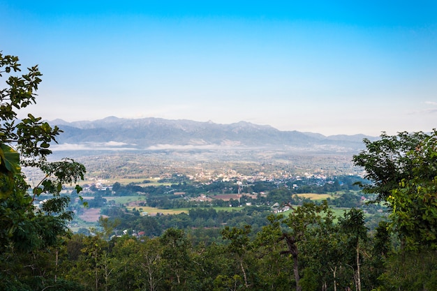 Luchtfoto van pai, provincie mae hong son, in het noorden van thailand