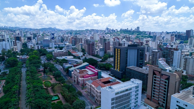 Luchtfoto van Praca da Liberdade in Belo Horizonte Minas Gerais, Brazilië