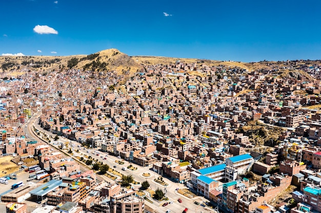 Luchtfoto van Puno in Peru