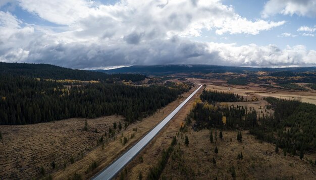 Luchtfoto van schilderachtige route