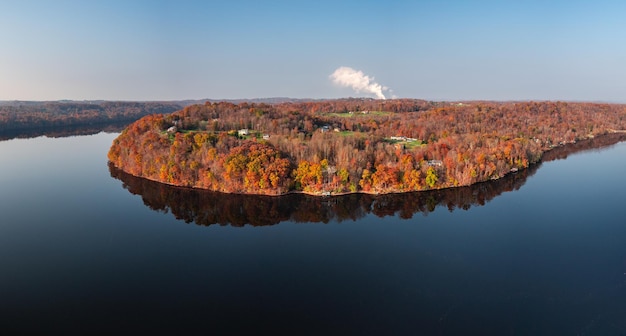 Luchtfoto van The Woodlands in de buurt van Morgantown WV