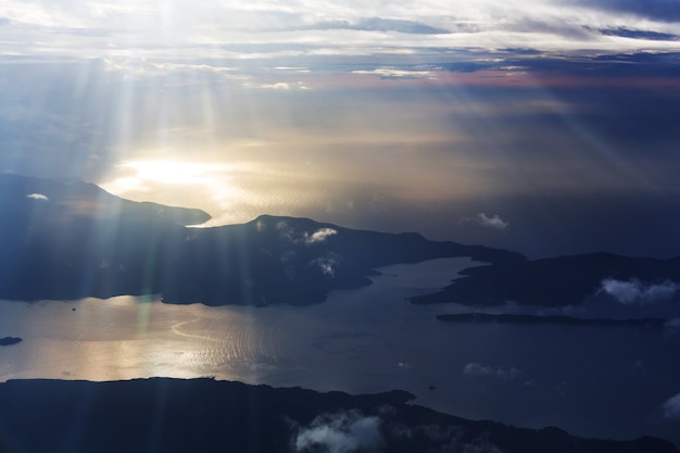 Luchtfoto van tropische eilanden