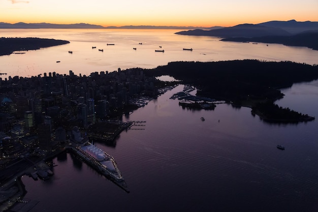 Luchtfoto van Vancouver City