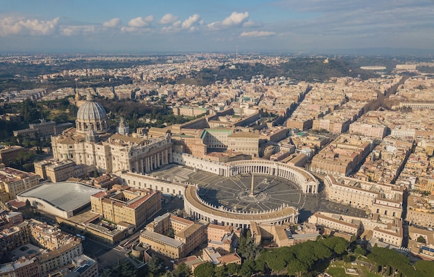 Luchtfoto van Vaticaanstad, Rome, Italië