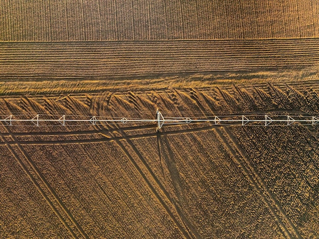 Luchtfoto van velden buiten Rueda Valladolid