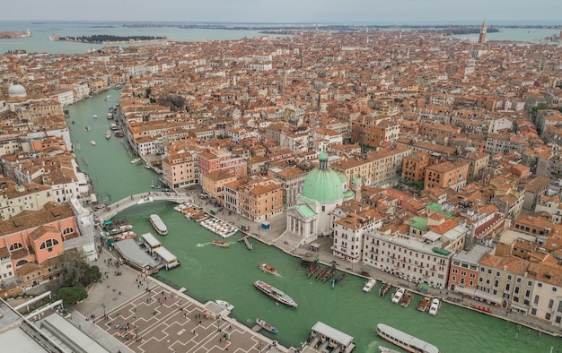 Luchtfoto van Venetië en het Canal Grande