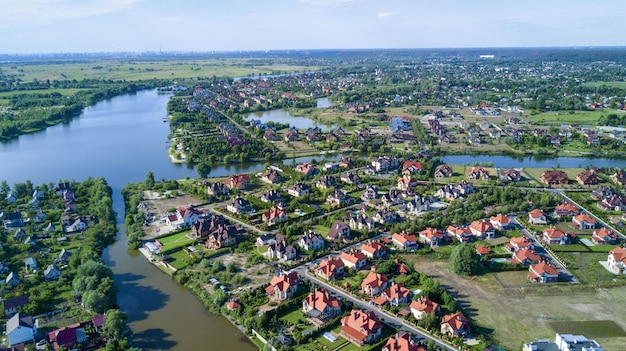 Luchtfoto van woonwijk