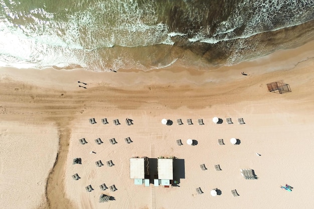 Luchtfoto van zee landschap strand in de Middellandse Zee