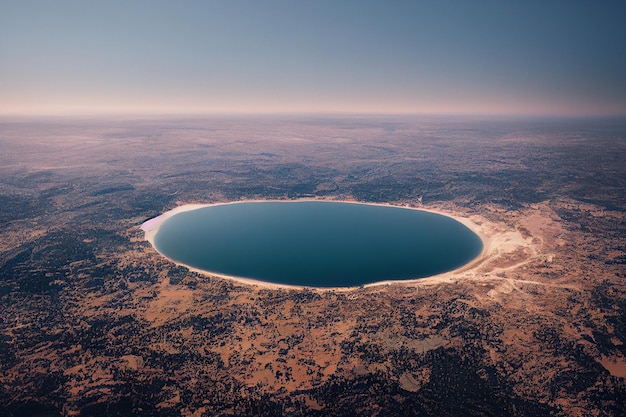 Foto luchtfoto vanuit het vliegtuig