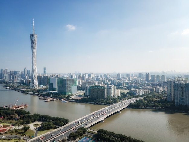 Luchtfotografie China Guangzhou moderne architectuur landschap skyline