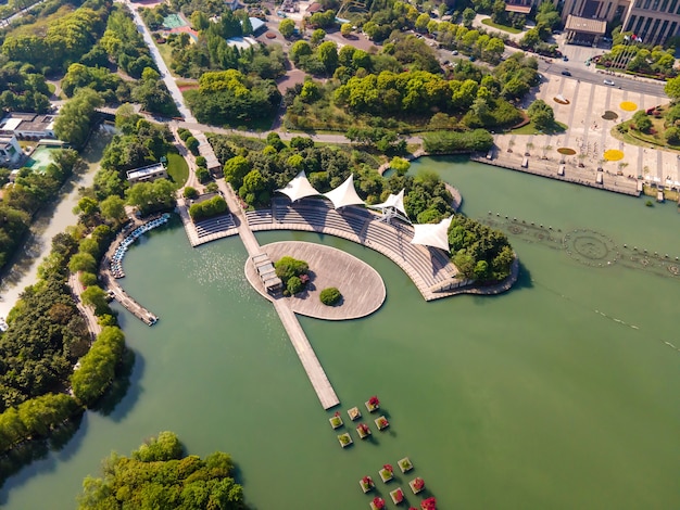 Luchtfotografie van Changzhou Xintiandi Park