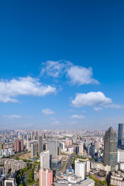 Luchtfotografie van het landschap van de Wuxi-stadsarchitectuur in China