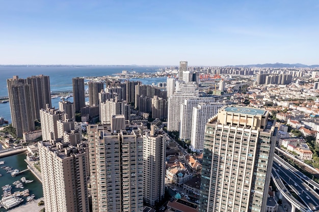 Luchtfotografie van het moderne stedelijke architecturale landschap van China