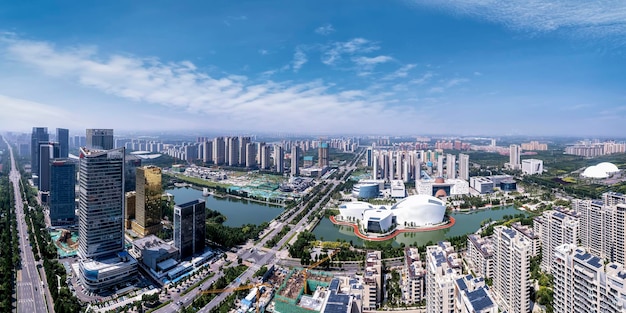 Luchtfotografie van het moderne stedelijke architecturale landschap van china