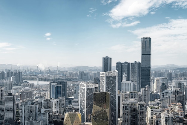 Luchtfotografie van het uiterlijk van de stad Liuzhou, China