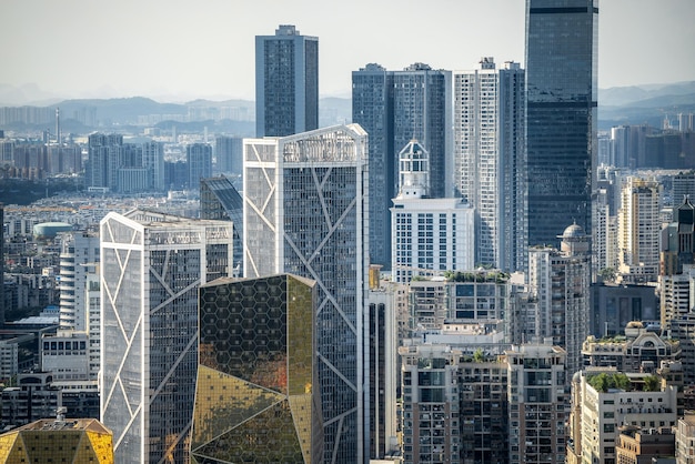 Luchtfotografie van het uiterlijk van de stad Liuzhou, China