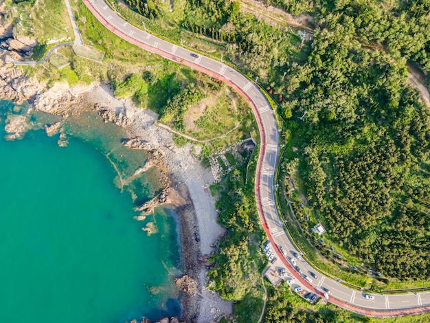 Luchtfotografie van Qingdao West Coast Island Highway