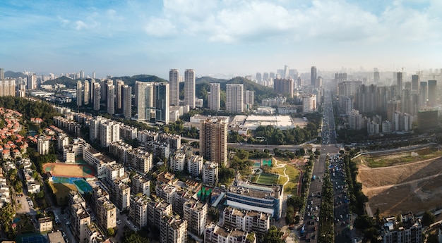 Luchtfotografie Zhuhai stad architectuur landschap skyline