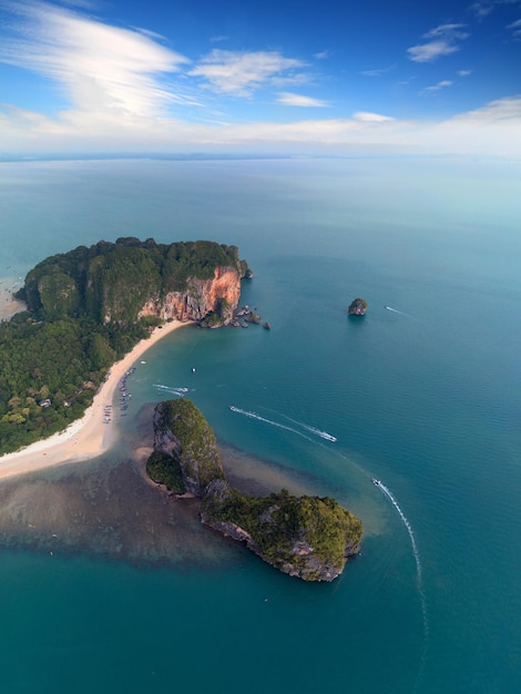 Luchtmening van Pranang-strand Thailand