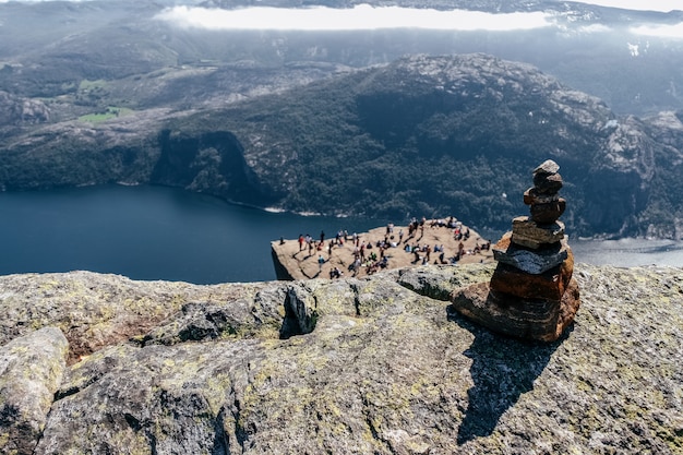 Luchtmening van Preikestolen, Noorwegen