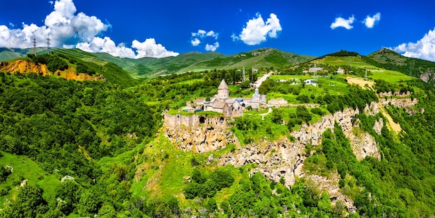 Luchtmening van Tatev-klooster. in Armenië