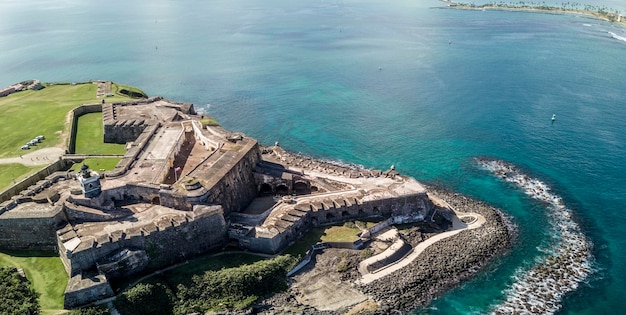 Luchtpanorama van het fort van El Morro en San Juan Puerto Rico