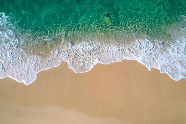 Luchtsereniteit Prachtig strandzand van bovenaf