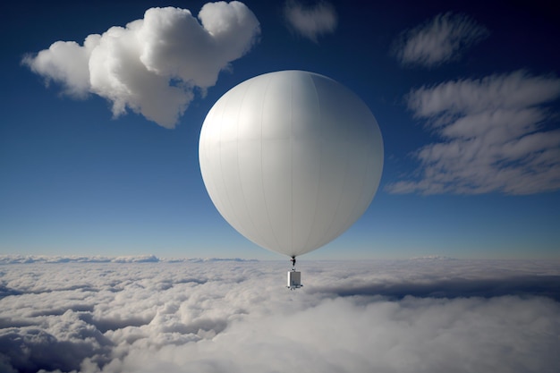 Luchtspionballon een blik op een ronde spionballon die in de lucht zweeft Generatieve AI