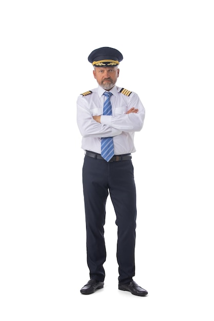 Luchtvaartmaatschappij eerste piloot op wit