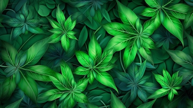 Lucky clover vier groene bladeren foto achtergrond AI Gegenereerde afbeelding