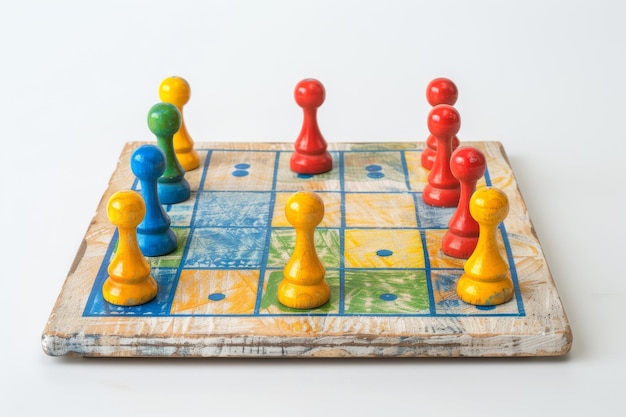 Ludo Game Board Display On White Background