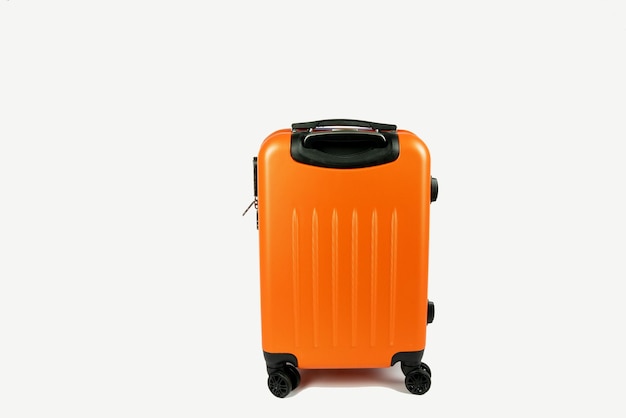luggage against white background