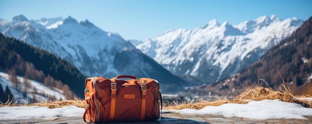 Luggage bag winter vacation AI Generated