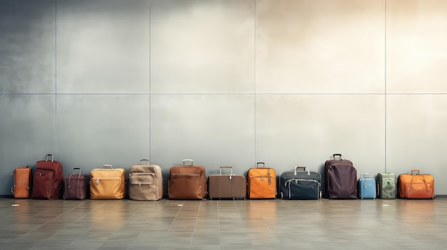 Luggage suitcase airport background